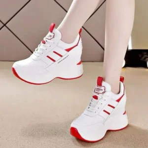 Simkimtim Women Fashion Platform Lace-Up Sneakers