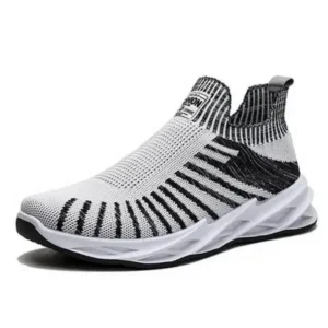 Simkimtim Men'S Fashion Mesh Breathable Lightweight Stripe Sneakers