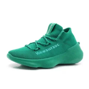 Simkimtim Couple Fashion Lace Up Design Knitted Mesh Breathable Sneakers