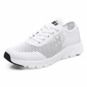 Simkimtim Women Fashion Sports Lace Up Hollow Design Mesh Breathable Sneakers