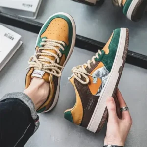 Simkimtim Men Fashion Breathable Color Matching Casual Sneakers