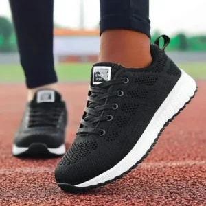 Simkimtim Women Casual Lace-Up Design Mesh Breathable Sneakers