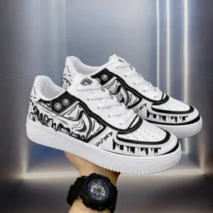 Simkimtim Men Fashion Graffiti Breathable Sneakers