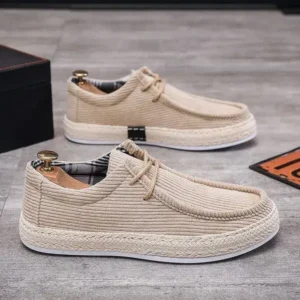 Simkimtim Men'S Fashion Breathable Stripe Canvas Shoes