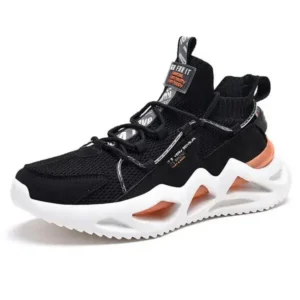 Simkimtim Men Spring Autumn Fashion Casual Colorblock Mesh Cloth Breathable Rubber Platform Shoes Sneakers