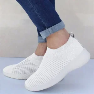 Simkimtim Women Fashion Fly Woven Breathable Sneakers