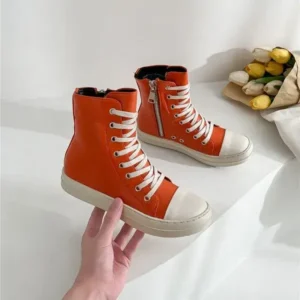 Simkimtim Orange Up Platform High Top Casual Shoes