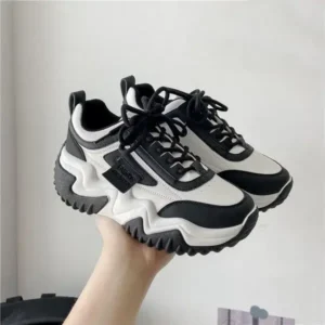 Simkimtim Women Fashion Solid Color Platform Casual Sneakers